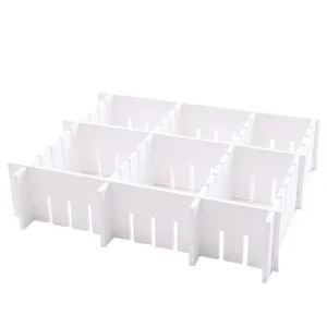 8Pcs Drawer Tray Box Organizer Divider Grid Storage Divide Bathroom Kitchen Desk