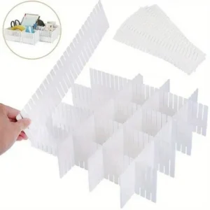 12 Stck. Kunststoff Gitter Schubladenteiler Schneiden Verstellbar Schublade Organizer-