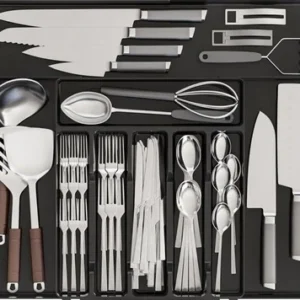 Erweiterbarer Silberbesteck Organizer für Küchenschubladen, großes BPA-freies Besteck Org-
