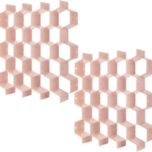 Waben Schublade Teiler Organizer 16 Stück Zum Selbermachen Kunststoff Gitter Tablett Teiler Rosa-